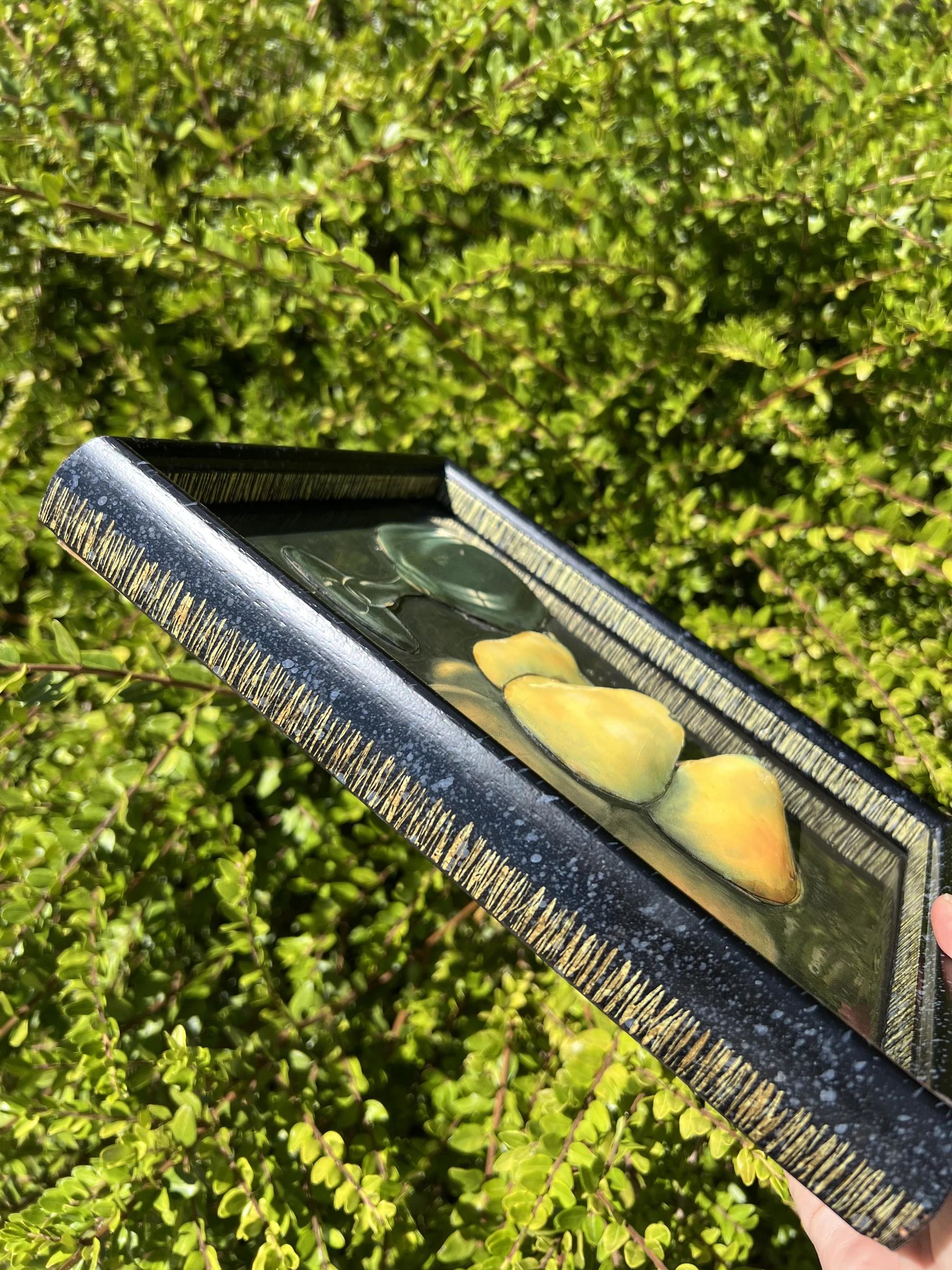 🍐 Op druk bord gesigneerd MLRomero – Stilleven met peren & glas – Vintage – photo 9